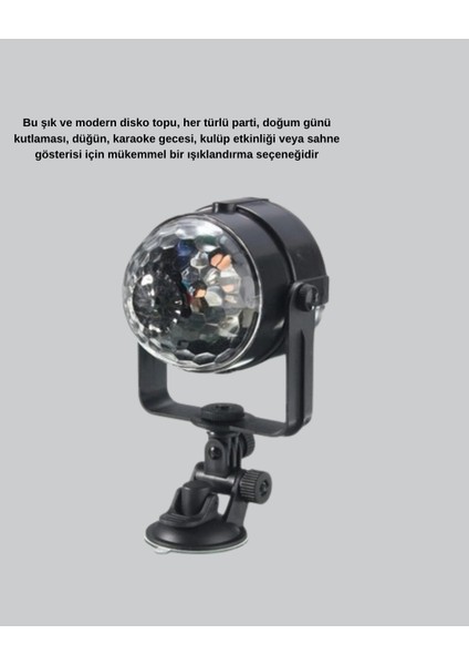 Ritme Duyarlı LED Disko Topu – Renkli Işık Gösterili Parti Lambası - TGR8576-3503 indirimleri