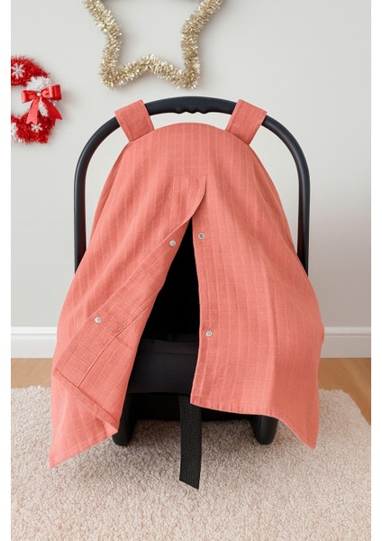 2 Kat Önden Çıtçıtlı %100 Pamuk Müslin Puset Örtüsü modelleri