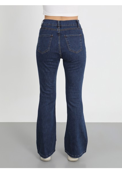 Lacivert Ispanyol Paça Pantolon indirimleri