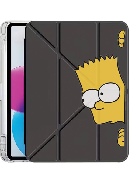 iPad Pro 11 2024 Kılıf Baskılı Uyku Modlu Kalem Bölmeli Standlı Bart