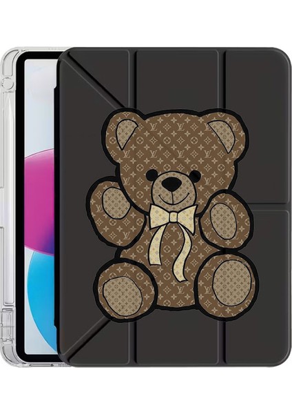 Honor Pad X9 Pro Kılıf Desenli Uyku Modlu Kalem Bölmeli Standlı Lv-Teddy