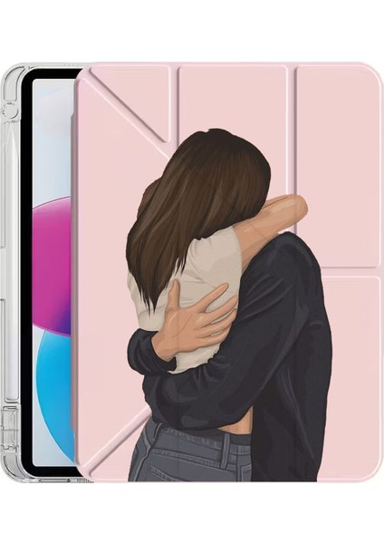 Xiaomi Pad 7 Pro Kılıf Desenli Uyku Modlu Kalem Bölmeli Standlı Aşıklar