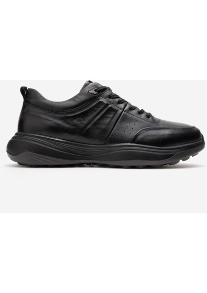 Erkek Bağcıklı Casual Ayakkabı Gerçek Deri Cr 2728 Siyah