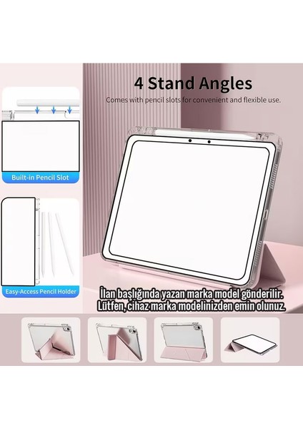 iPad 10.2 (8.nesil) Kılıf Desenli Uyku Modlu Kalem Bölmeli Standlı Do Not Cross modelleri