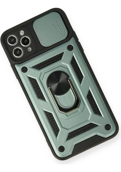 iPhone 11 Pro Kılıf Pars Lens Yüzüklü Silikon - YEŞIL-(5796) - TGR2965-1539 modelleri