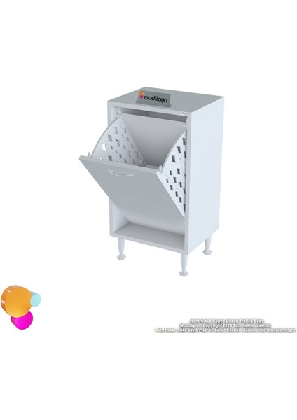 Sare 35 cm Beyaz Sepetli Banyo Dolabı,mutfak Dolabı 35X75X32,5 cm Oyuncak Sepeti Çok Amaçlı Dolap