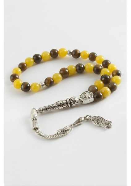 Kuvars Kaplangözü Doğaltaş Tesbih 8 mm