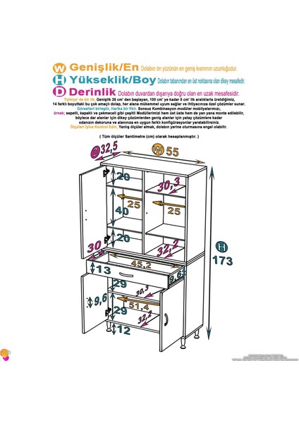 Line Beyaz 55 cm Banyo Dolabı Çok Bölmeli Banyo Düzenleyici Dolap 4 Kapaklı 4 Raflı 55X173X32,5 cm fiyatları