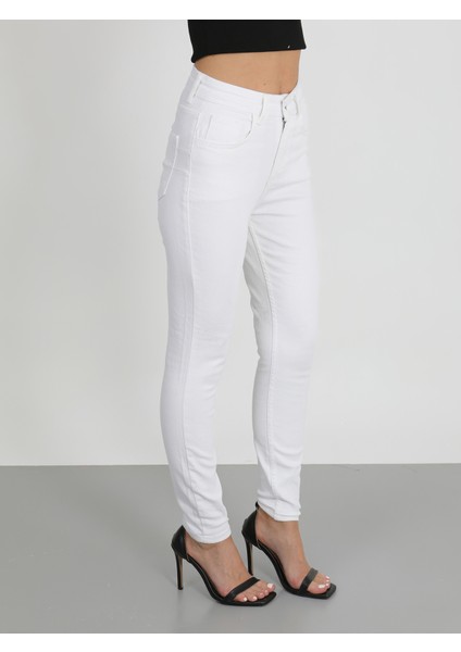 Beyaz Slim Fit Jeans Pantolon fırsatları