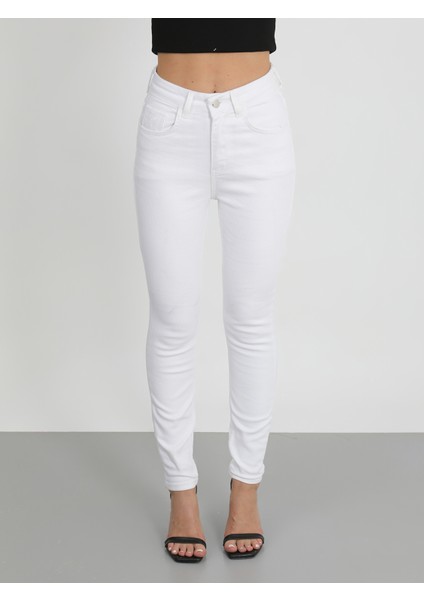 Beyaz Slim Fit Jeans Pantolon indirimleri