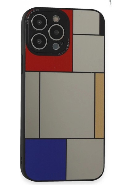 Şeffaf Mirror Desenli Kılıf iPhone 14 Pro Için Şık ve Koruyucu