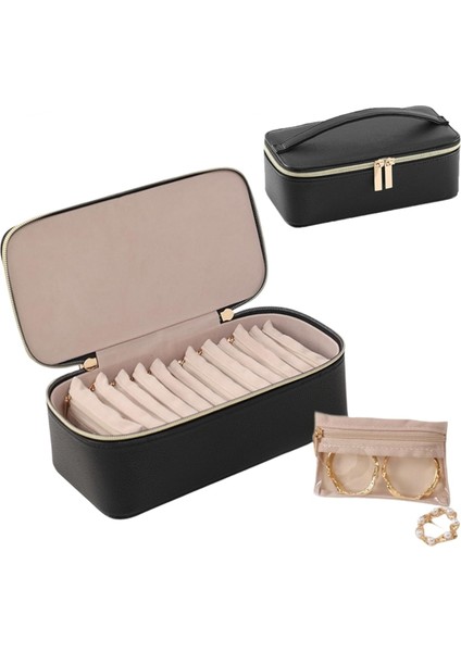 Çok Bölmeli Deri Organizer Çanta, Takı ve Kozmetik Düzenleyici
