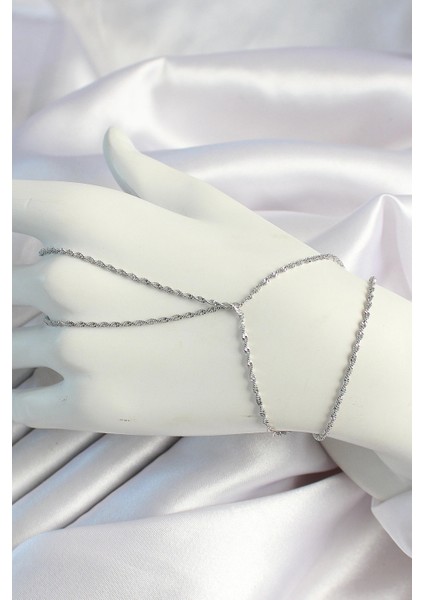 Pirinç Gümüş Renk Burgu Zincirli Şahmeran