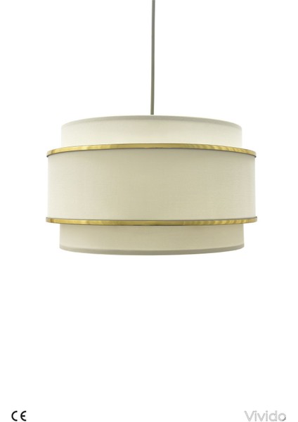 Şık Krem Kumaş Dopia Avize, Modern ve Zarif Tasarım fiyatları