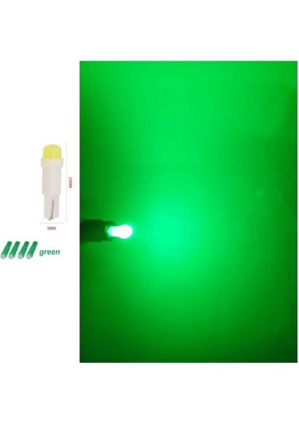 (4xadet) 1 Set 12V LED Mını Dipsiz T5 Green (Mini Dipsiz Ampul Yeşil) fiyatları