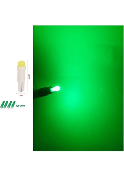 (4xadet) 1 Set 12V LED Mını Dipsiz T5 Green (Mini Dipsiz Ampul Yeşil) fırsatları