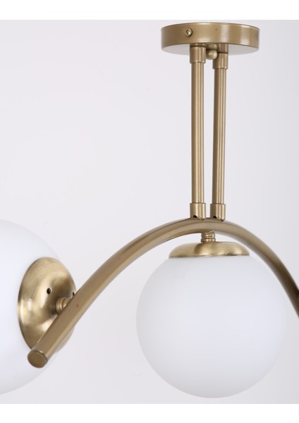 Şık Eskitme Boyalı 3 Lambalı Beyaz Camlı Avize fiyatları