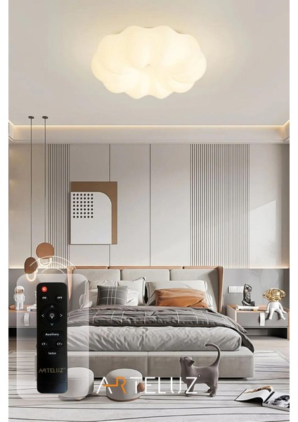 Modern 45 cm Bulut Model Plafonyer Avize, Şık ve Zarif Aydınlatma