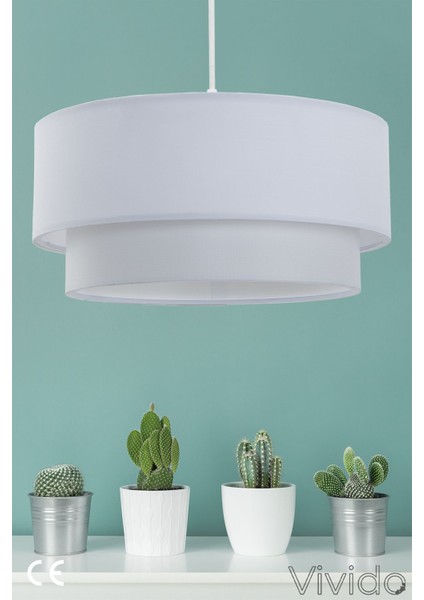 Şık Beyaz Kumaş 2 Katlı Pasta Avize, Modern ve Zarif Tavan Aydınlatması fiyatları