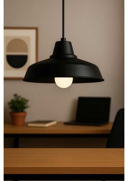 Şık Siyah Metal Sarkıt Avize, Modern Endüstriyel Tarz, Hafif ve Zarif Tasarım fiyatları