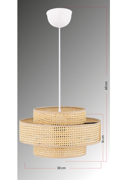 Doğal Hazeran Rattan 3 Katlı Çeşitli Oda Dekor Avizesi fiyatları