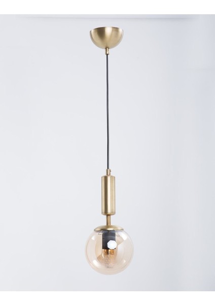 Eskitme Desenli Bal Camlı Modern Avize, Şık ve Zarif Aydınlatma