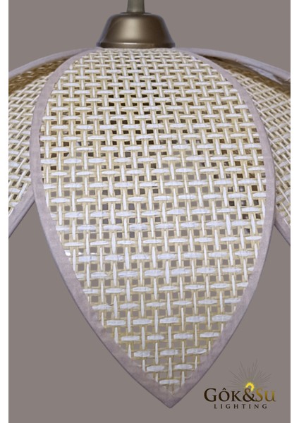 Rattan Hazeran Naturel Papatya Model Bohem Avize, Salon ve Oturma Odası Için fiyatları