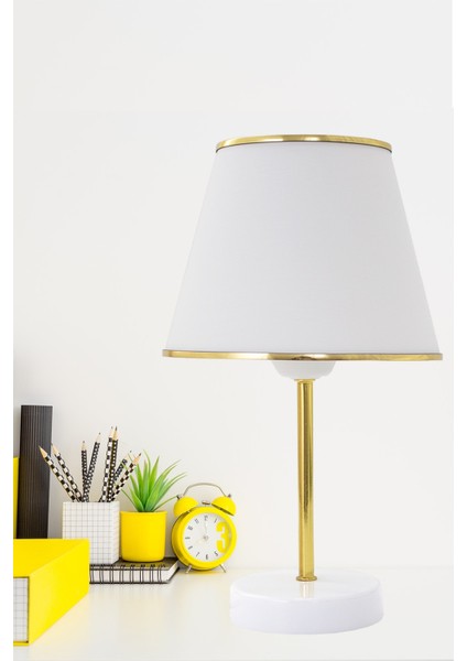 Şık Beyaz Gold Julien Üçlü Abajur ve Avize Seti ile Dekorasyonunuzu Tamamlayın fiyatları