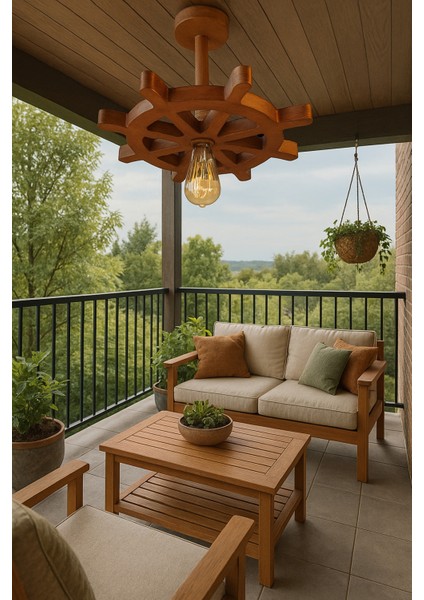 Rustik Ahşap Avize, Şık ve Doğal Aydınlatma Seçeneği