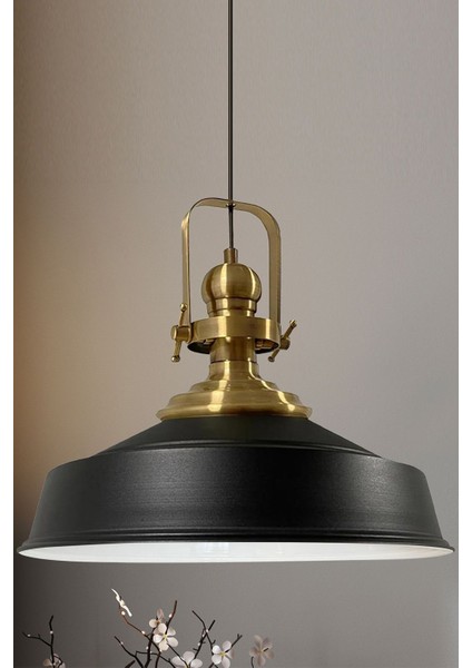 Siyah ve Beyaz Renkli, Retro Tarzda Sarkıt Avize, Şık ve Zarif Tasarım