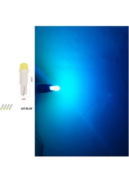 (4xadet) 1 Set 12V LED Mını Dipsiz T5 Ice Blue (Mini Dipsiz Ampul Buz Mavi) fırsatları