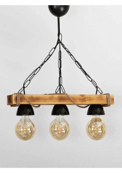 El Yapımı Ahşap 3'lü Şapkalı Rustik Halatlı Dekor Seti fiyatları