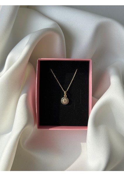 Zirkon Kolye Gold Renk modelleri