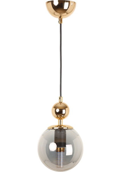 Şık Gold Kaplama Füme Camlı Modern Avize, Evinize Zarif Dokunuş