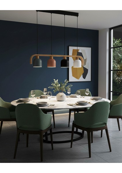 Modern 4'lü Sıralı Sarkıt Aydınlatma, Şık ve Zarif Tasarım