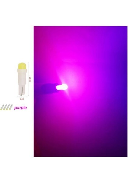 (4xadet) 1 Set 12V LED Mını Dipsiz T5 Purple (Mini Dipsiz Ampul Mor) fiyatları