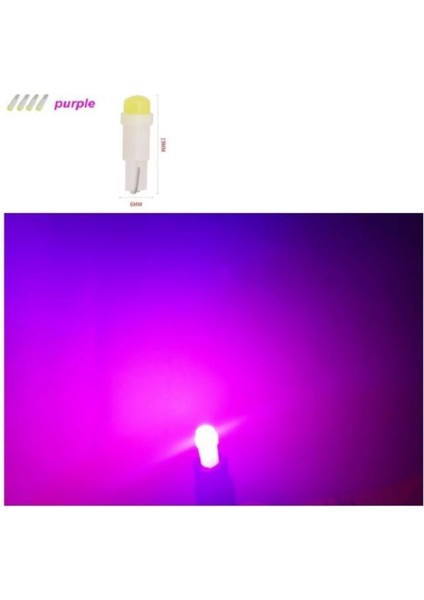(4xadet) 1 Set 12V LED Mını Dipsiz T5 Purple (Mini Dipsiz Ampul Mor) modelleri