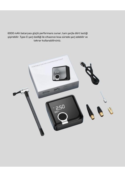 Taşınabilir Akıllı Hava Kompresörü Yüksek Basınç Kapasiteli - TGR7540-8779 fırsatları