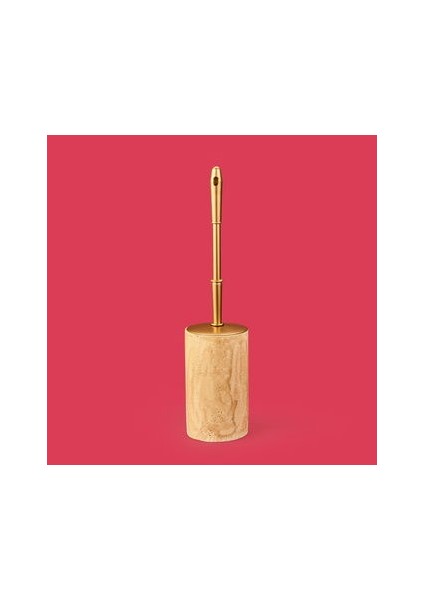 Bath Traverten Görünümlü Tuvalet Fırçası - Bej