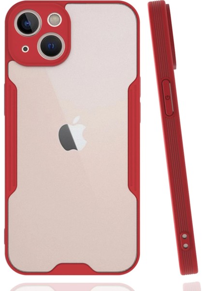 iPhone 14 Plus Kılıf Platin Silikon - KIRMIZI-(5796) - TGR4564-6408