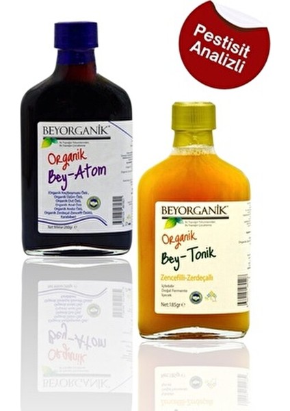 Organik Bey-Atom & Bey-Tonik 2'li İçecek 260gr ve 185gr İçindekiler: Organik Zencefil, Zerdeçal indirimleri