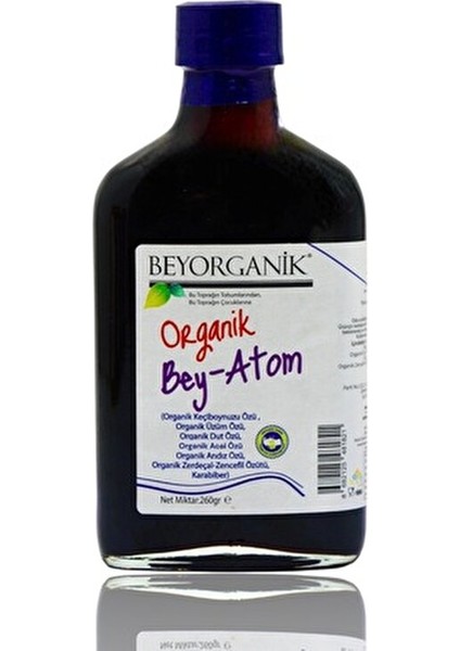 Organik Bey-Atom & Bey-Tonik 2'li İçecek 260gr ve 185gr İçindekiler: Organik Zencefil, Zerdeçal