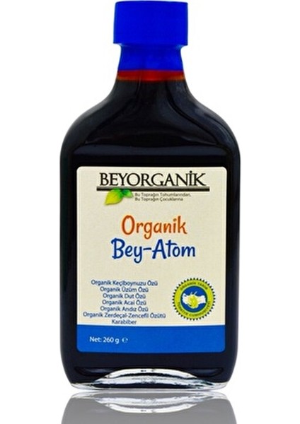 Organik Bey-Atom & Bey-Tonik 2'li İçecek 260gr ve 185gr İçindekiler: Organik Zencefil, Zerdeçal