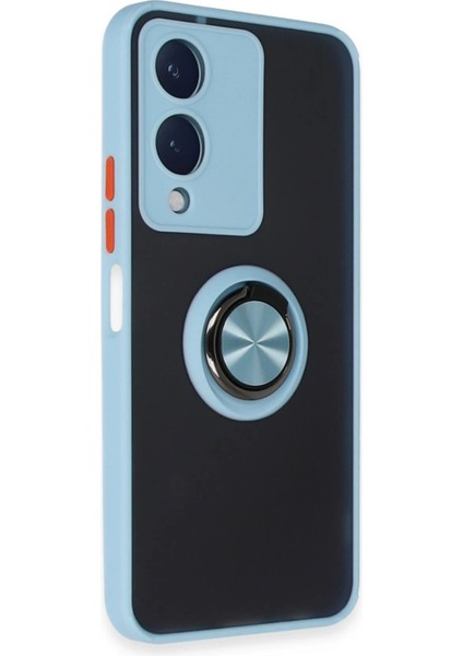 Vivo Y17S Kılıf Montreal Yüzüklü Silikon Kapak - Buz MAVI-(5796) - TGR7018-6320 fiyatları