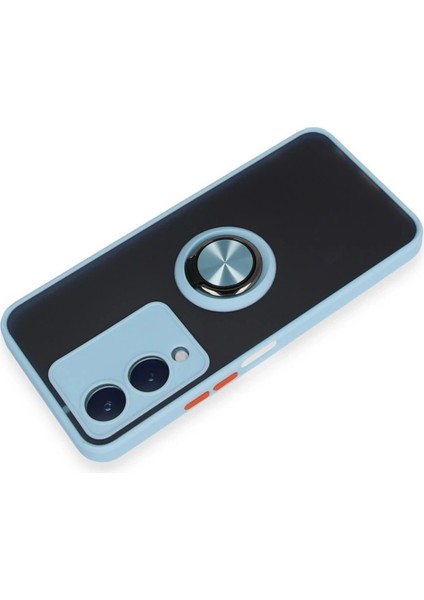 Vivo Y17S Kılıf Montreal Yüzüklü Silikon Kapak - Buz MAVI-(5796) - TGR7018-6320 modelleri