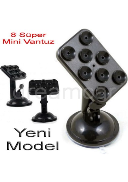 Güçlü Vantuzlu Çok Amaçlı Telefon ve Navigasyon Tutucu