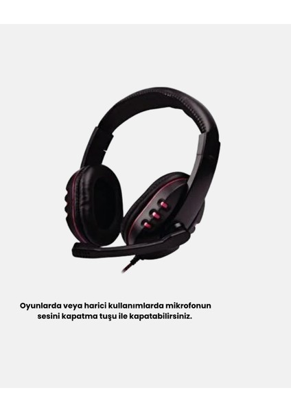 Profesyonel Gaming Kulaklık – Mikrofonlu Yumuşak Pedli Stereo Ses Kalitesi Tere - TGR6899-2424 modelleri