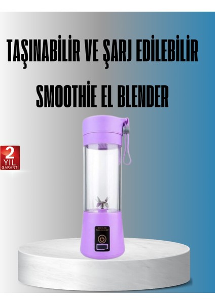 Şarjlı 380ML Portatif Smoothie Blender USB Mini Shake Yapıcı - TGR9018-7645