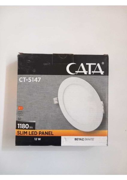 Slim LED Panel 12W Beyaz Işık, Modern ve Şık Aydınlatma Çözümü