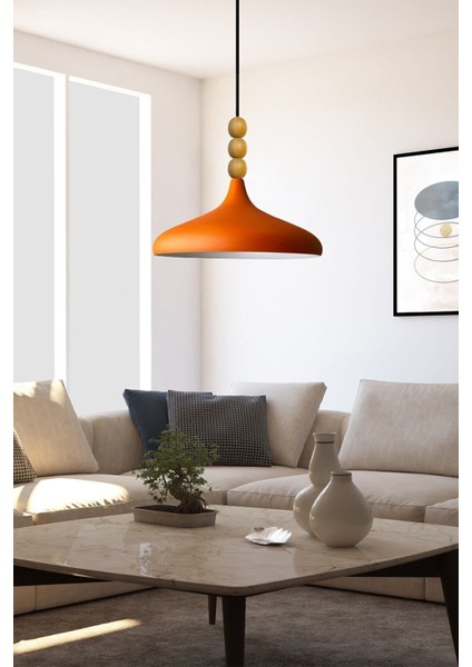 Ahşap Boncuklu Tekli Avize Sarkıt, Şık ve Modern Salon Mutfak Lamba fiyatları